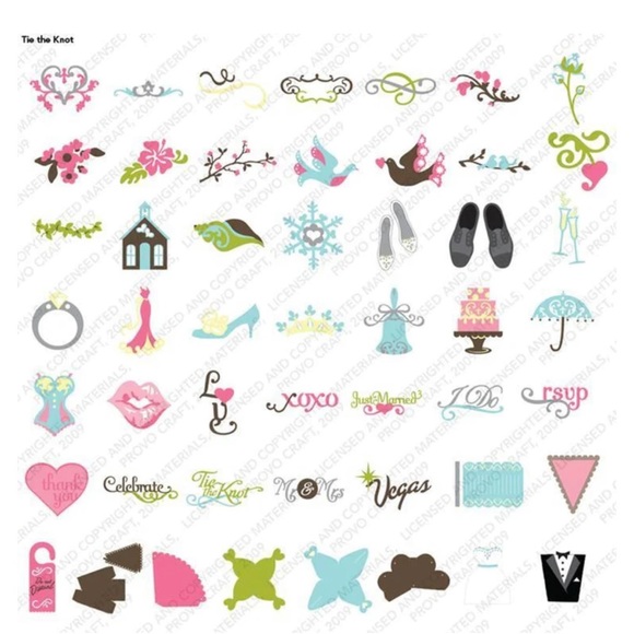 Cricut TIE THE KNOT shape (wedding, shower) - Picture 3 of 16